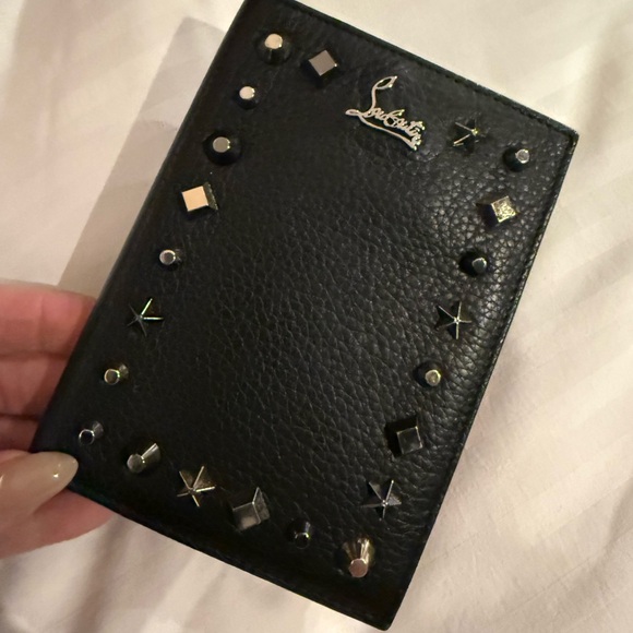 Christian Louboutin Black & Red Leather Passport Cover - Picture 5 of 5